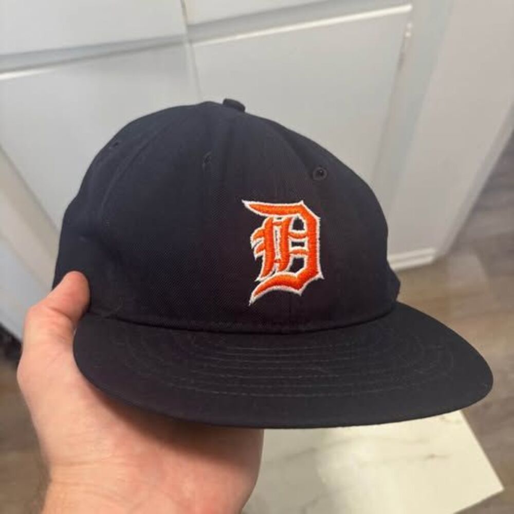 Vintage Roman Pro Detroit Tigers Fitted Hat Size 7 3/4 Wool Made in USA